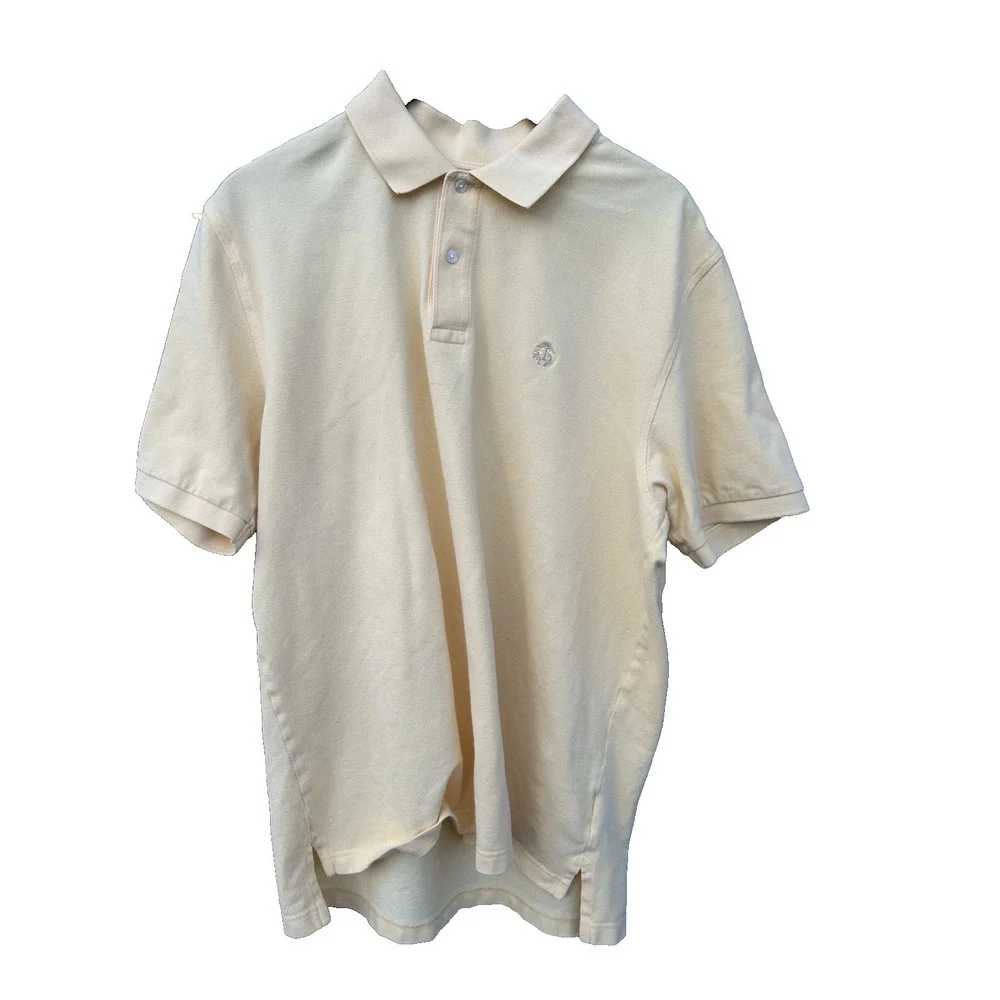 Brooks Brothers 346 XL Yellow Polo Shirt Original Fit‎ 100% Cotton Short Sleeve